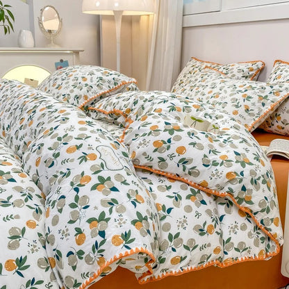 Cherry Blossom and Berry Fields Dream Bedding Set Collection Plums NaLani