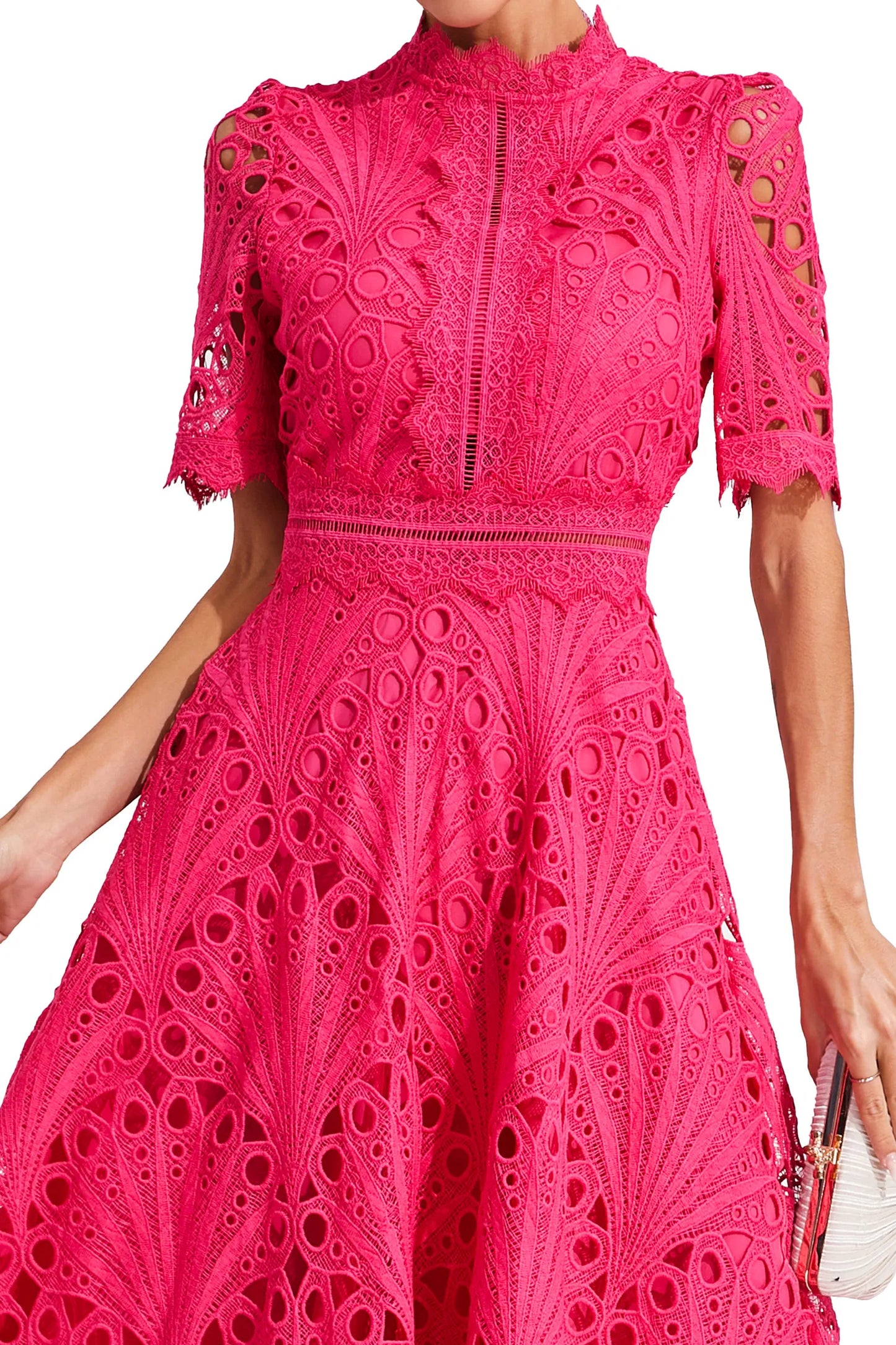 Liana | Elegant Lace Midi Dress For Women Wedding Guest Ready