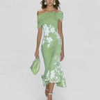 Isabrunel | Elegant Midi Dress With Statement Print And Day Comfort