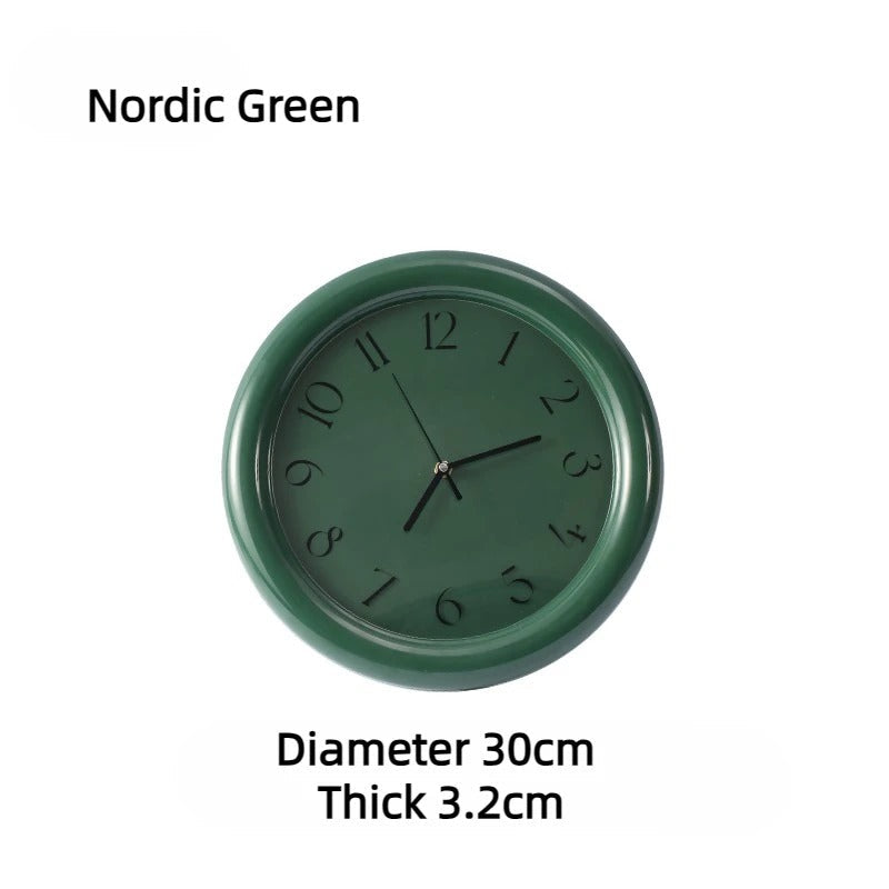 Silent Sweep Decor Wall Clock Eco Friendly Home Design Nordic Green NALANI