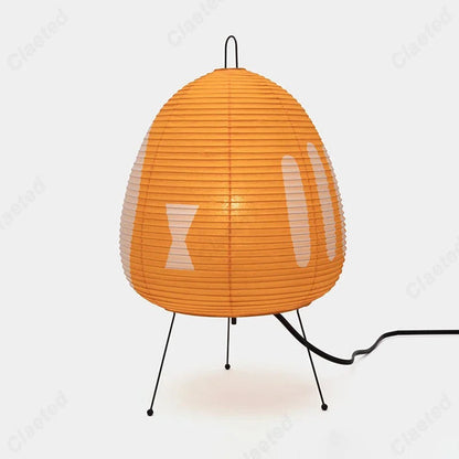 Rice Paper Table Lamp With Ambient Light For Calm Spaces Yellow NALANI