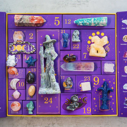 Reiki Halloween Crystals Advent Calendar Gift Box Healing Surprises