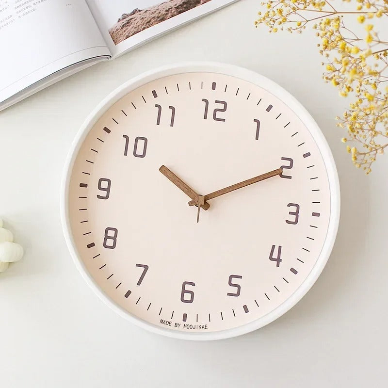 Noiseless Japanese Style Bamboo Wall Clock for Modern Homes NALANI