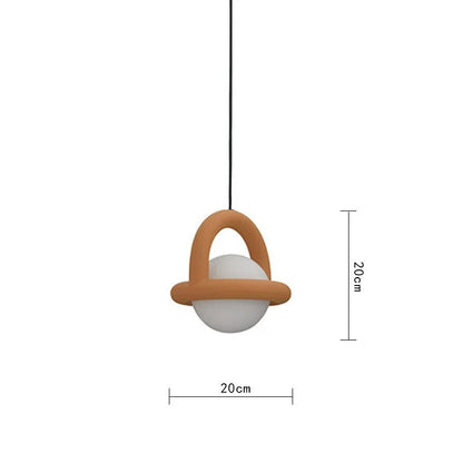 Acrylic Pendant Light With Colorful Globe Finish And LED Yellow NALANI