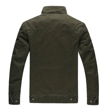Mens Military Style Jacket With Stand Up Collar For Men