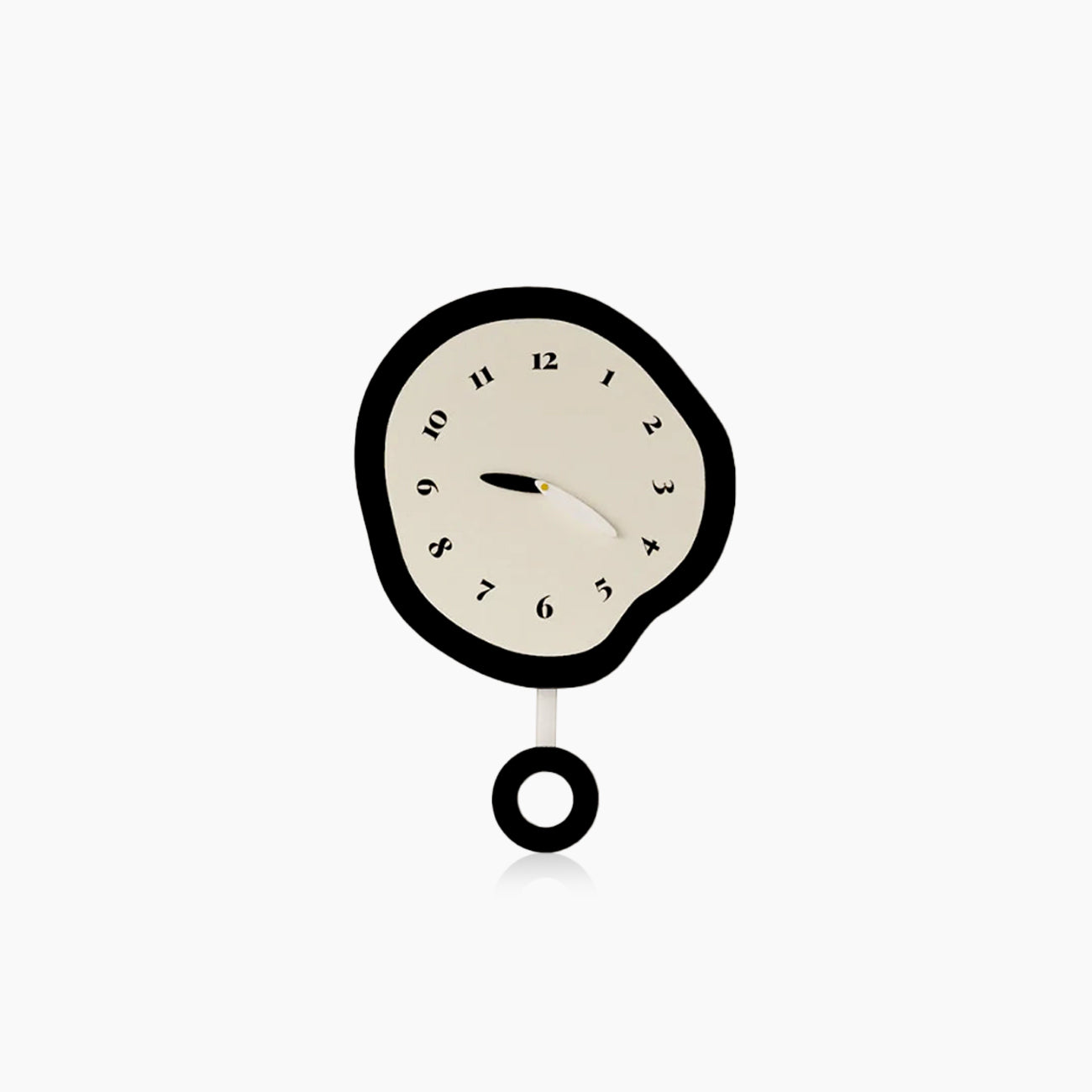 Sculpted Time Wall Clock Modern Art Design with Silent Movement With Pendulum NaLani