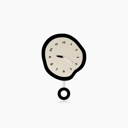 Sculpted Time Wall Clock Modern Art Design with Silent Movement With Pendulum NaLani