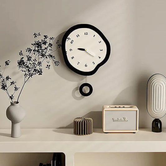 Sculpted Time Wall Clock Modern Art Design with Silent Movement NaLani