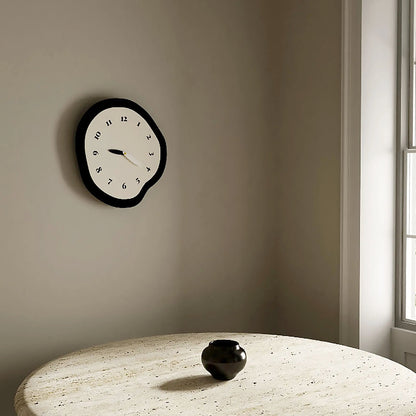 Sculpted Time Wall Clock Modern Art Design with Silent Movement NaLani