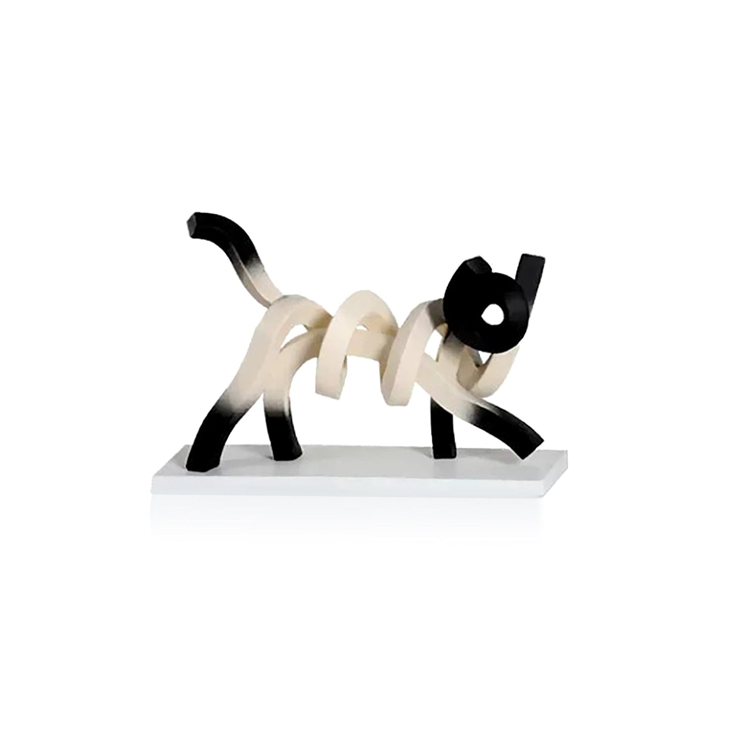 Abstract Minimalist Twisted Siamese Cat Sculpture for Home Decor Luna Twist NALANI