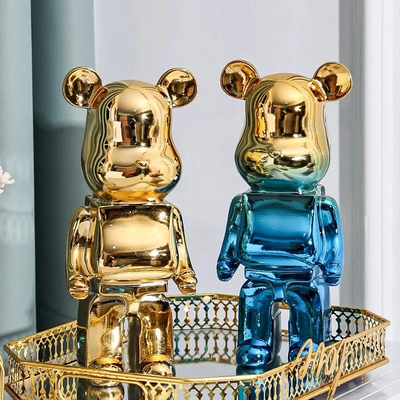Aesthetic Bear Figurine Ceramic Statue for Luxury Living Room Decor NaLani
