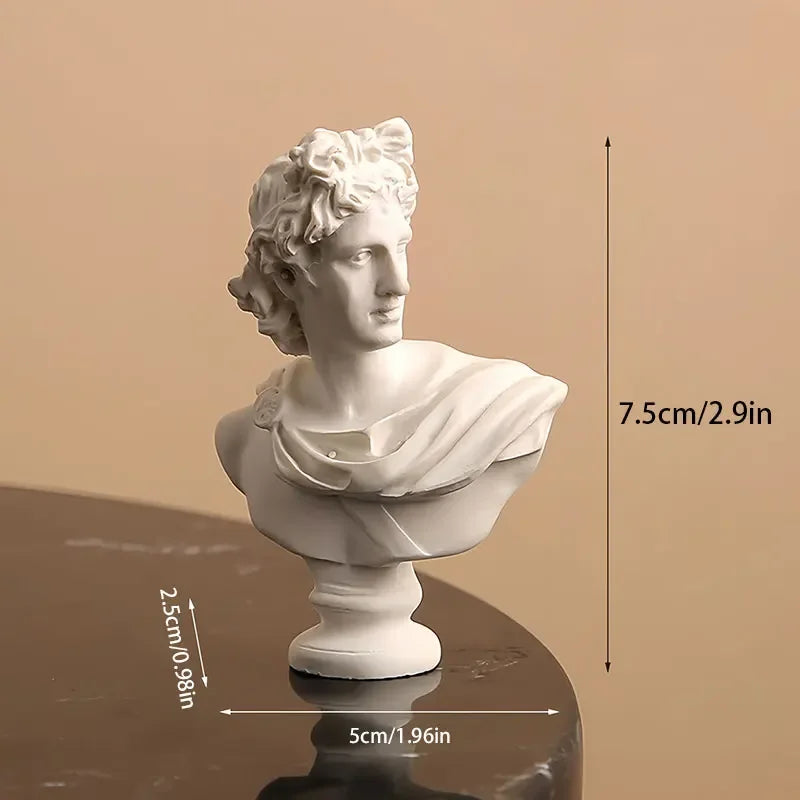 Greek Roman Mythology Sun God Resin Head Bust Sculpture for Home Decor NaLani