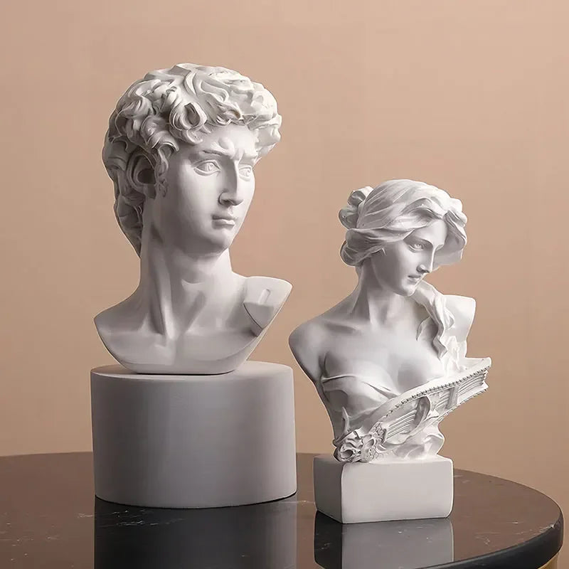 Greek Roman Mythology Sun God Resin Head Bust Sculpture for Home Decor NaLani