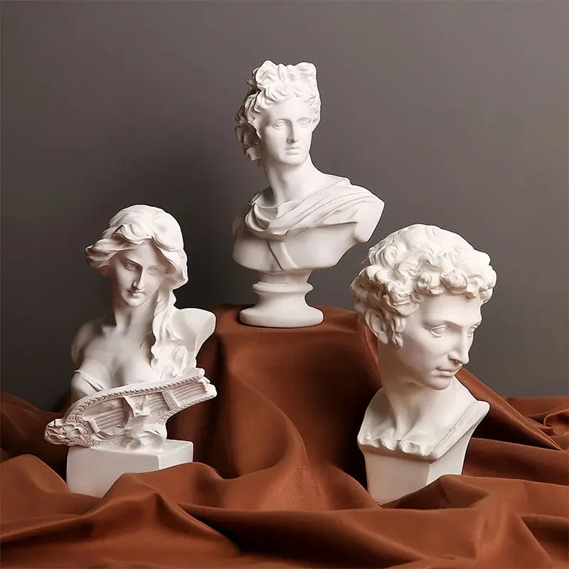 Greek Roman Mythology Sun God Resin Head Bust Sculpture for Home Decor NaLani