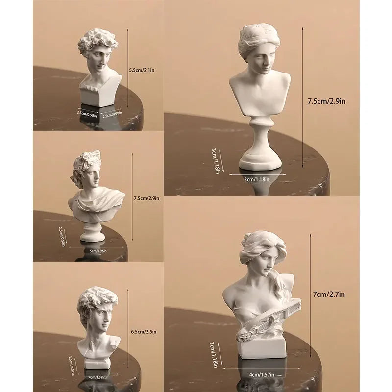 Greek Roman Mythology Sun God Resin Head Bust Sculpture for Home Decor NaLani