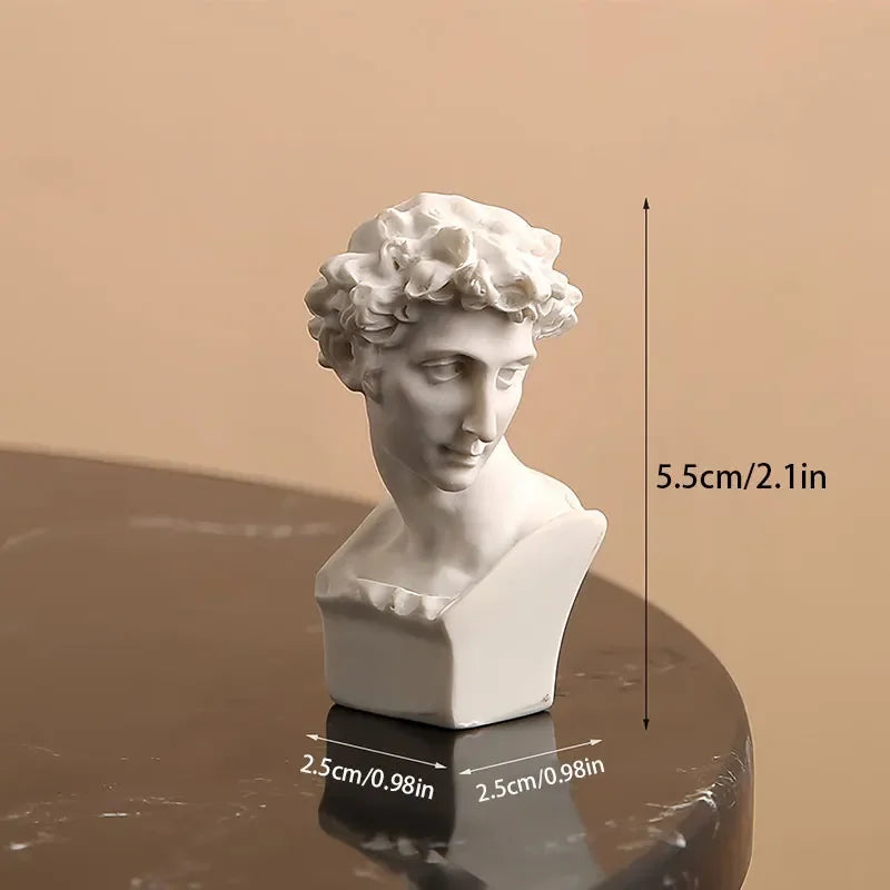 Greek Roman Mythology Sun God Resin Head Bust Sculpture for Home Decor NaLani