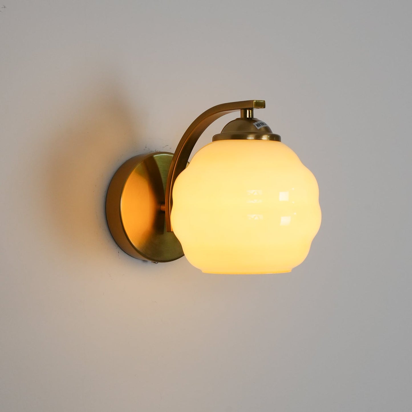Art Deco Vintage Wall Lamp With White Glass Shade Modern NALANI