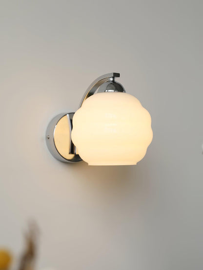 Art Deco Vintage Wall Lamp With White Glass Shade Modern NALANI