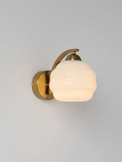 Art Deco Vintage Wall Lamp With White Glass Shade Modern NALANI