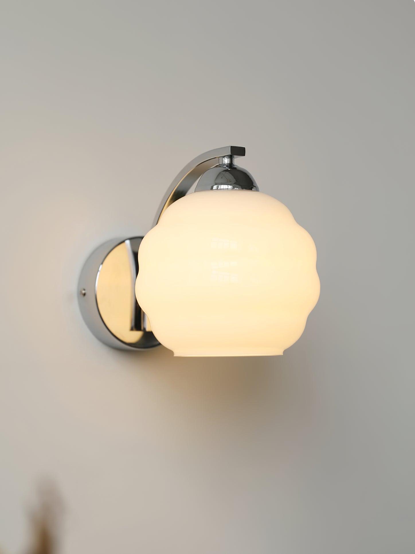 Art Deco Vintage Wall Lamp With White Glass Shade Modern NALANI
