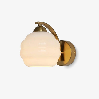 Art Deco Vintage Wall Lamp With White Glass Shade Modern NALANI