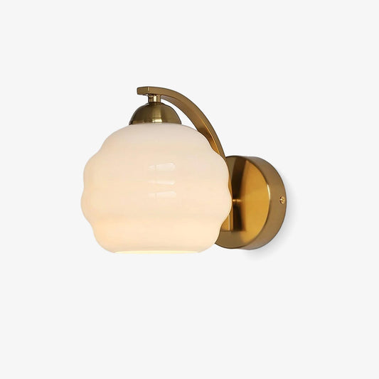 Art Deco Vintage Wall Lamp With White Glass Shade Modern NALANI