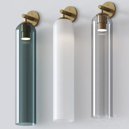 Elegant Art Glass Sconce With Luxe Cylindrical Lighting NALANI