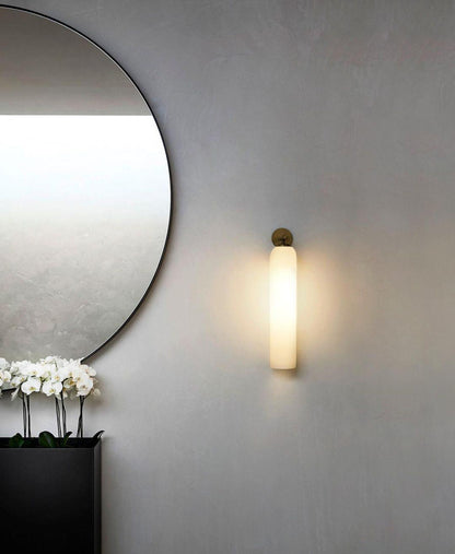 Elegant Art Glass Sconce With Luxe Cylindrical Lighting NALANI