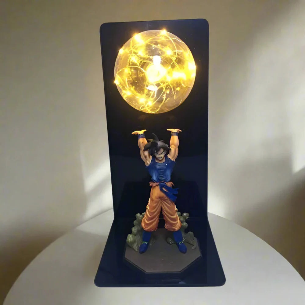 Lucento - Saiyan Power LED Lamp With Goku Figure Night Light Yellow NALANI