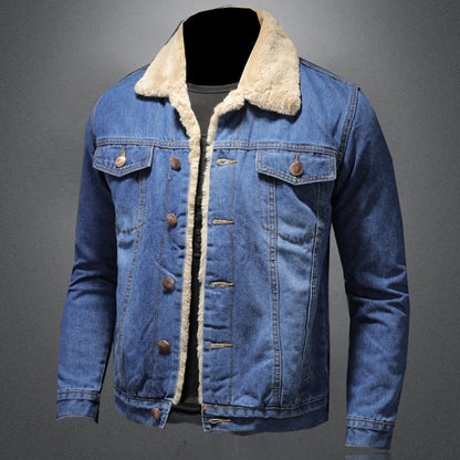 Cozy Winter Fleece Denim Jacket For Warmth And Style-Zomer Jassen-NaLani