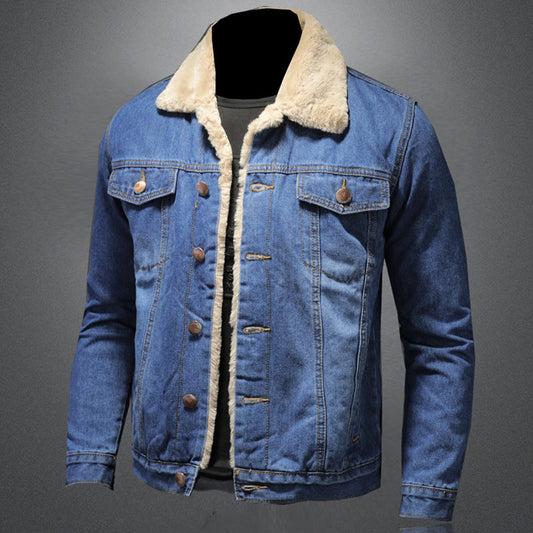 Cozy Winter Fleece Denim Jacket For Warmth And Style-Zomer Jassen-NaLani