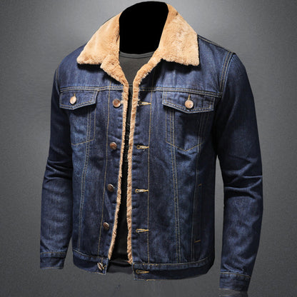 Cozy Winter Fleece Denim Jacket For Warmth And Style-Zomer Jassen-NaLani