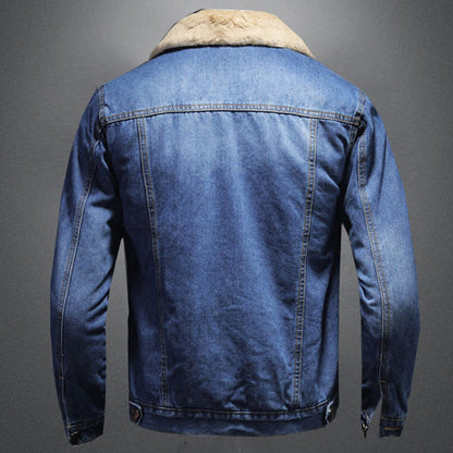 Cozy Winter Fleece Denim Jacket For Warmth And Style-Zomer Jassen-NaLani