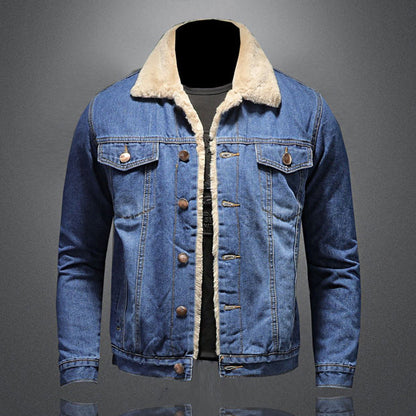 Cozy Winter Fleece Denim Jacket For Warmth And Style-Zomer Jassen-NaLani
