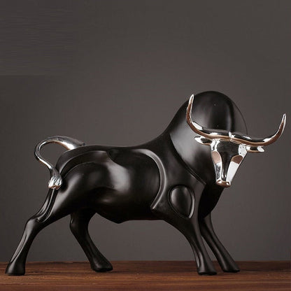 Modern Red and Black Bull Sculptures for Strength and Elegance Black Bull NaLani