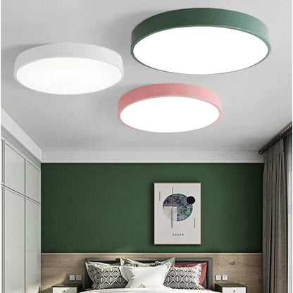 Circular Flush Mount LED Ceiling Lights White D30cm*H5cm-18W NALANI