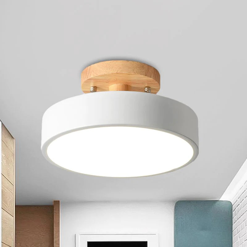 Colorful Semi-flush LED Ceiling Lights for Modern Spaces White D18*H10CM NALANI