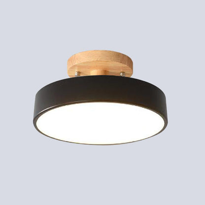 Colorful Semi-flush LED Ceiling Lights for Modern Spaces Black D18*H10CM NALANI