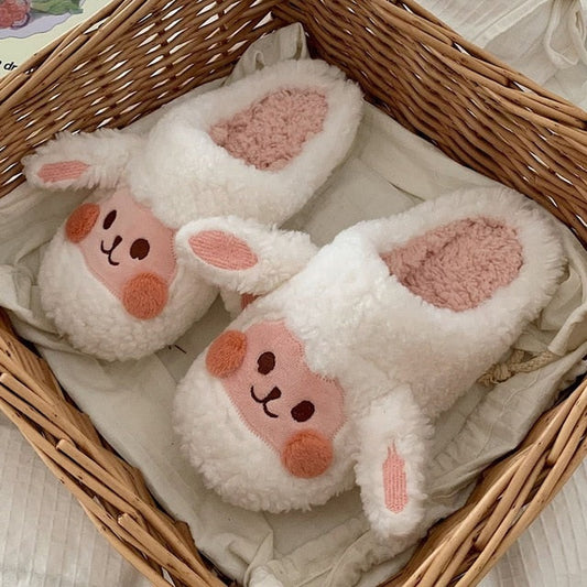 Fluffy Sheep Slippers Cozy Plush Indoor House Shoes NALANI
