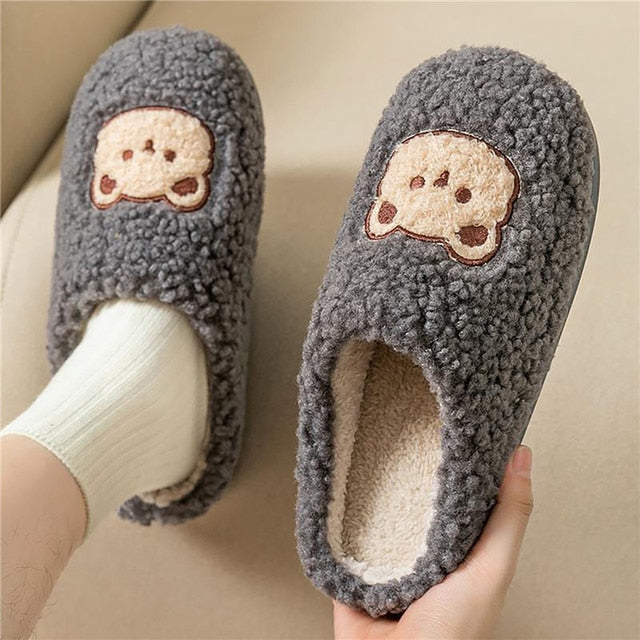 Fluffy Sheep Slippers Cozy Plush Indoor House Shoes NALANI