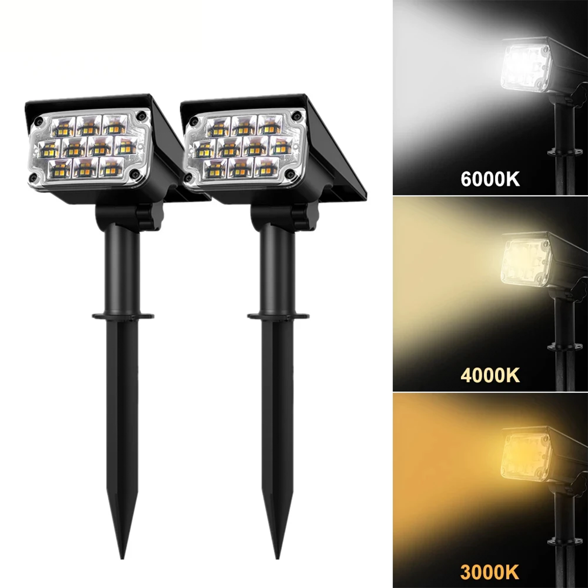 Cordless LED solar garden spotlight Deluxe for Effortless Lighting NALANI