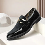 CALORA_ Luca | Glanzende leren lak loafers slip-on