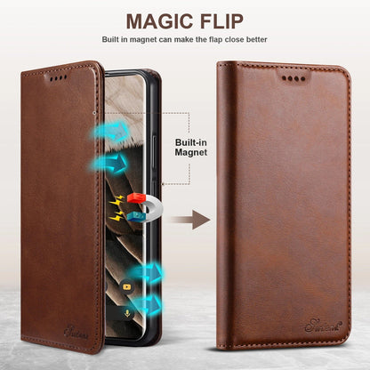 Premium Leather Wallet Case With Magnetic Card Holder NALANI
