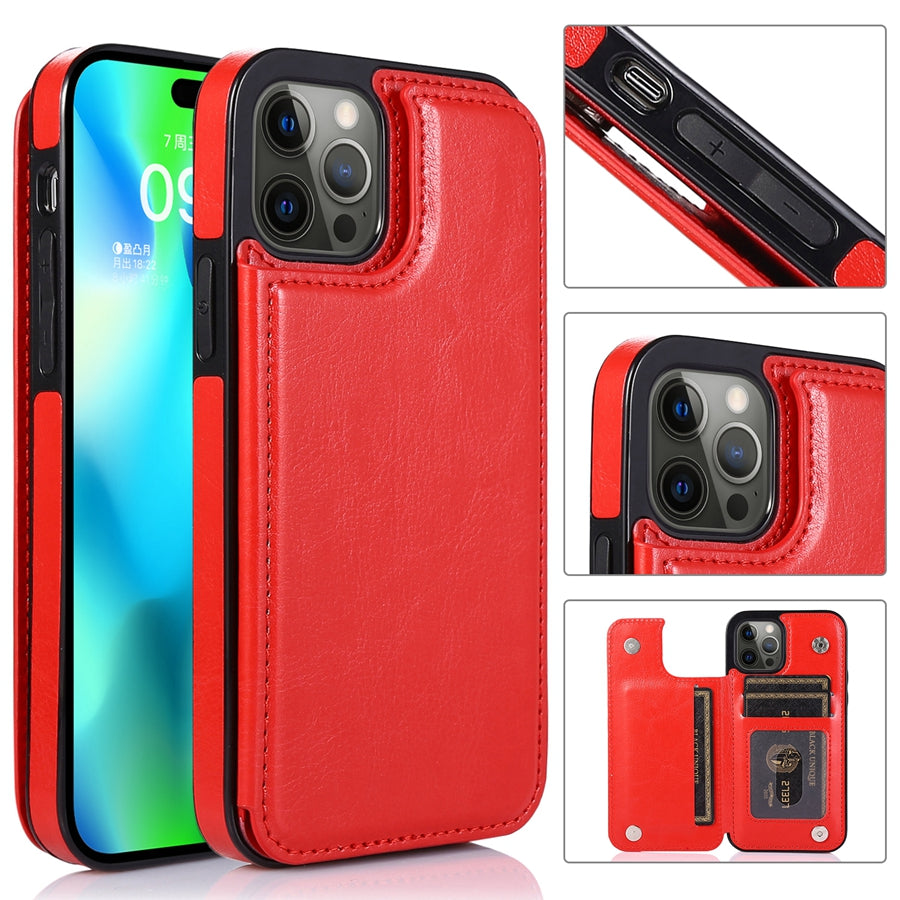 Luxury Leather Phone Case With Card Slots Magnetic Closure NALANI