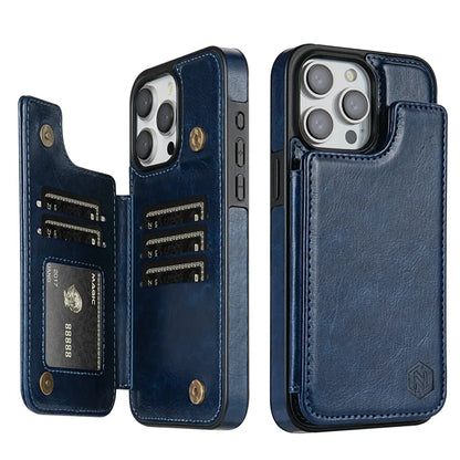 Luxury Leather Phone Case With Card Slots Magnetic Closure NALANI