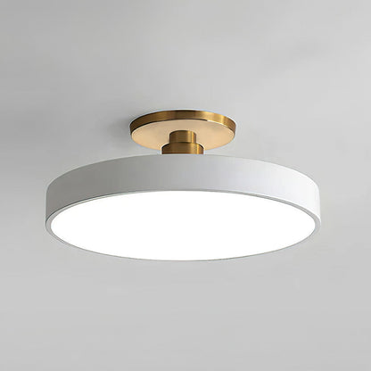 Modern Concise Circular LED Semi Flush Mount Ceiling Light 50cm White NALANI