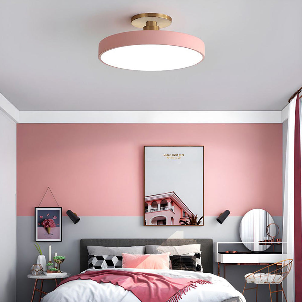 Modern Concise Circular LED Semi Flush Mount Ceiling Light 50cm NALANI