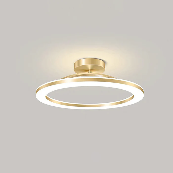 Modern Iron Hallway LED Ceiling Light for Elegant Ambiance Gold D50*H8CM NALANI