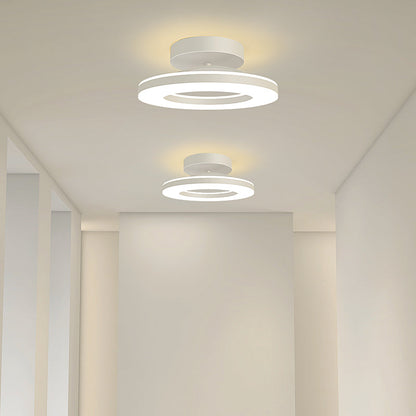 Modern Iron Hallway LED Ceiling Light for Elegant Ambiance White D30*H8CM Dimmable By Remote Control NALANI