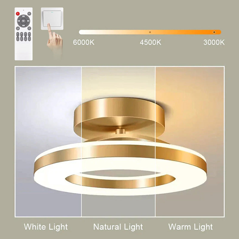 Modern Iron Hallway LED Ceiling Light for Elegant Ambiance NALANI